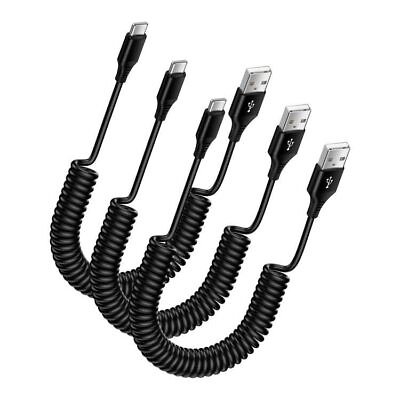 #ad iPhone 15 USB C to USB Coiled Car Cord 6FT for iPhone 15 Pro Max 15 PlusRetr... $18.76