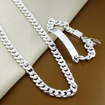 #ad Men Hiphop Link Chain Necklaces Vintage Fashion Bohemian Necklace Bracelet Set $30.03
