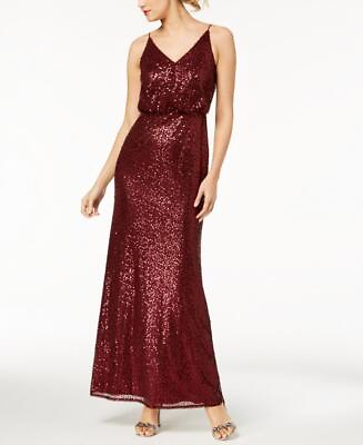 #ad $179 Adrianna Papell Womens Sequin Blouson Long Dress A656 $26.99