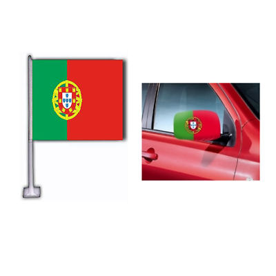 #ad PORTUGAL CAR FLAG amp; CAR MIRROR FLAG COVERS WORLD EURO CUP SHIPS FROM USA $24.95