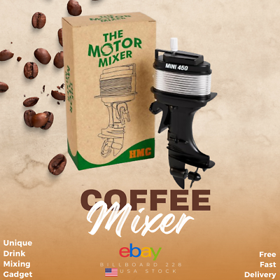 #ad Motor Mixer by Novelty Boat Motor Coffee Mixer Wind Up Outboard Mini Boat NEW US $21.63