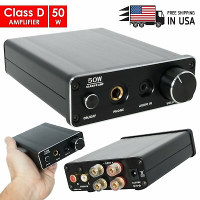 #ad New Class D Amp DAC with Stereo Amplifier 50W Powerful HiFi Headphone Amplifier $69.99