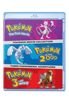 #ad Pokemon: Movies 1 3 Collection Blu ray Used Very Good $19.35