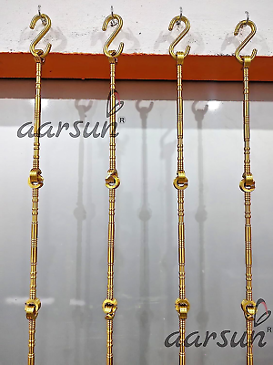 #ad HANDCRAFTED BRASS JHULA SWING CHAIN ROD SET ACCESSORIES SIZE 28 FEET $687.14