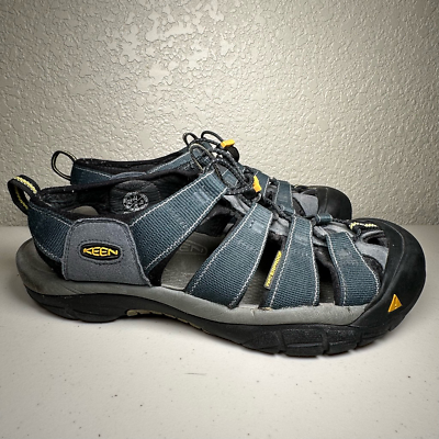 #ad Keen Men 11 Newport H2 Hiking Water Outdoor Sandals Blue Leather Waterproof Shoe $39.95