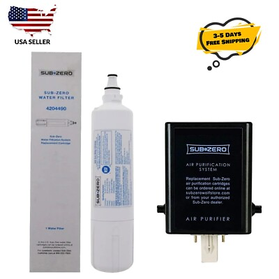 #ad Sub Zero 4204490 Water Filter and Air Cartridge 7042798 Combo Pack $72.40