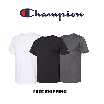 Champion Mens Crew Neck T Shirt Short Sleeve T Shirt S M L XL $9.50