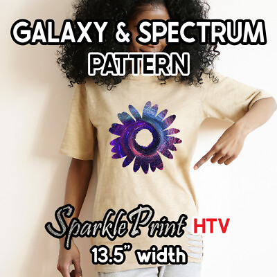 #ad Galaxy Spectrum Sparkleprint Patterned HTV 13.5quot; ROLL **FREE SHIPPING** $37.85