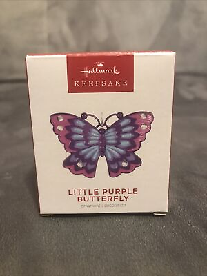 #ad Hallmark Ornament 2023 Miniature Little Purple Butterfly New blue mini beautiful $12.95