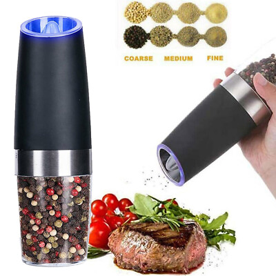 #ad Gravity Electric Salt and Pepper Grinder Mill Shakers Adjustable $14.99