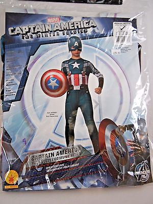 #ad Rubies Boy M 8 10 Avengers CAPTAIN AMERICA Winter Soldier Halloween Costume $20.00
