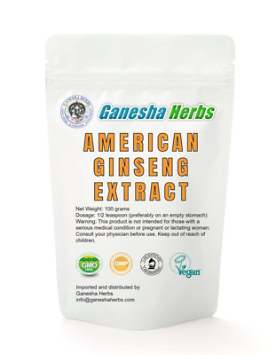 #ad CLEAN amp; CERTIFIED AMERICAN GINSENG HIGH POTENCY 20:1 EXTRACT POWDER 100 GRAMS $26.99
