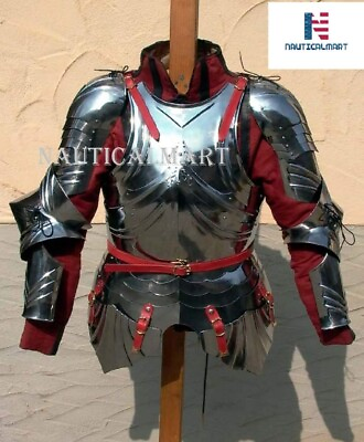 #ad Medieval LARP Fantasy Costume Steel Armour Cuirass Breastplate $474.05