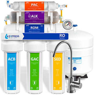 #ad 10 Stage Undersink Reverse Osmosis Alkaline Mineral Water Filter System 100 GPD $199.99