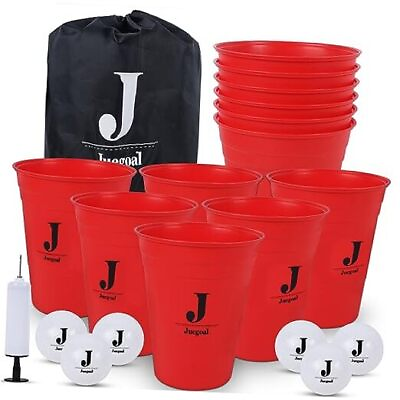 #ad #ad Giant Outdoor Game Yard Game Toss Game Set with Durable Buckets and Red $63.98