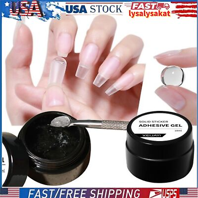 #ad 5x Solid Nail GlueAdhesive UV Gummy Gel False Nail Glue Nail Art Manicure Gel $6.65