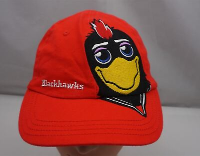 #ad Chicago Blackhawks Hat Red Kids Stitched Adjustable Baseball Cap Pre Owned ST216 $15.11