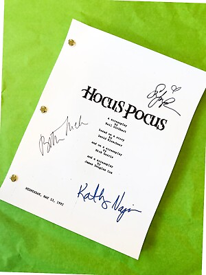 #ad Hocus Pocus ORIGINAL Movie Script Sarah Jessica Parker Bette Midler Kathy Najimy $24.99