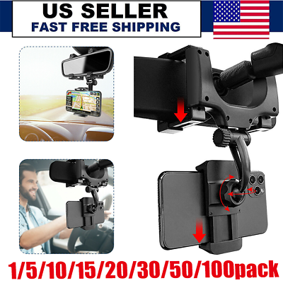 #ad US 360 Rotation Car Rear View Mirror Mount Stand GPS Cell Phone Holder wholesale $272.76