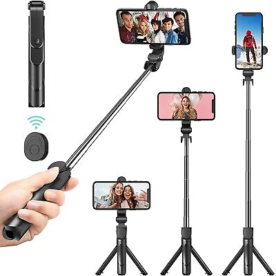 #ad Wireless Selfie Stick Tripod Bluetooth Foldable Smartphone Holder with Remote $7.49