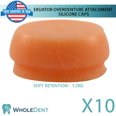 #ad 10x Soft Silicone Cap Ekuator Overdenture Attachment Abutment Dental $59.00