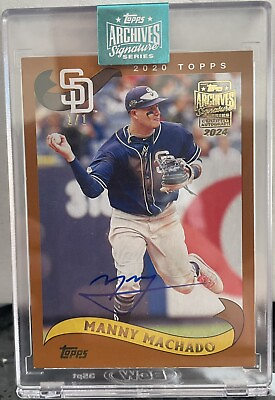 #ad 2024 Topps Archives Signature Series Manny Machado 2020 Topps Auto 1 1 Padres $229.99