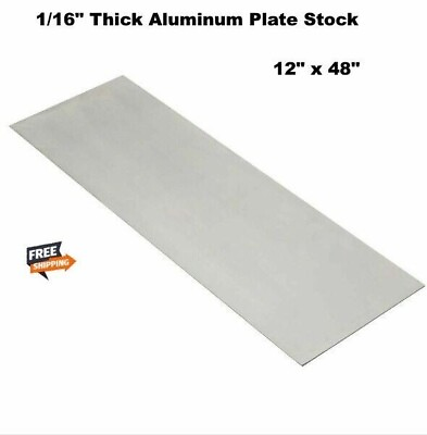 #ad Aluminum Plate Stock 1 16quot; Thick x 12quot; x 48quot; Sheet 3003 Alloy Mill Finish $45.50