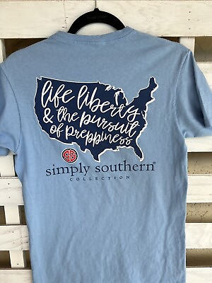 #ad Simply Southern Short Sleeve T Shirt Womens Blue Size S. $15.00