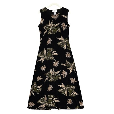 #ad Vintage Ronni Nicole Size 8 Black Floral Sleeveless Women#x27;s Maxi Dress $29.99