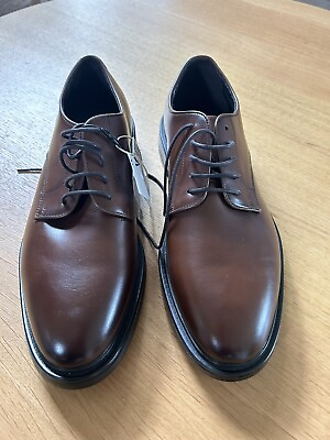 #ad ZARA MAN Brown Leather Pointed Toe Dress Shoes Men#x27;s Size 10.5 Euro 44 $49.99