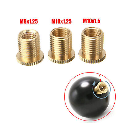 #ad 3PCS Car Gear Shift Knob Thread Adapter Nut Insert Kit M8x1.25 M10x1.25 M10x1.5 $5.99