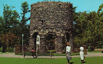 #ad Newport Rhode Island RI Old Stone Mill 1957 Chrome Vintage Postcard e5581 $3.00