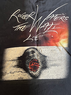 #ad Vintage Roger Waters The Wall Tour T Shirt from 2012 Size M Pink Floyd classic $35.00