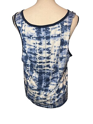 #ad Lucky Brand Women Blue Tie Dye Tank Top Size 2XL EXCELLENT CONDITION $14.99