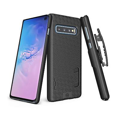 #ad WixGear Shell Holster Combo Case for Samsung Galaxy S10 Holster with Stand an... $22.10