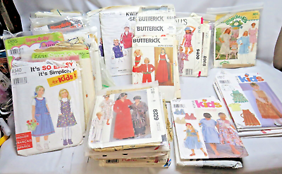#ad Sewing Patterns Simplicity MCcalls Butterick kids Ladies Kwik sew Vintage Lot 52 $71.06