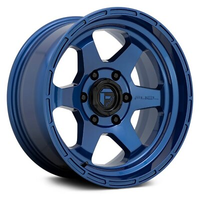 #ad Fuel Shok D739 Dark Blue 17x9 12 5x127 Wheels Set of Rims $840.00