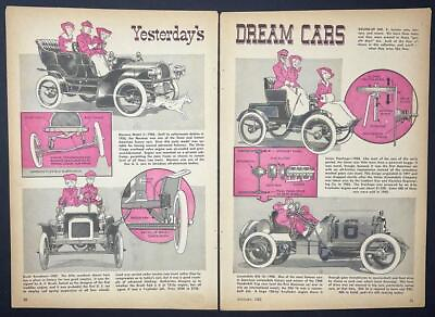 #ad Yesterday’s Dream Cars Locomobile*Marion*Brush*Union Stanhope Pin up Garage Art $10.89
