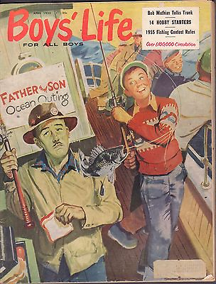 #ad Boys Life April 1955 Bob Mathias 1955 Fishing Contest w ML 011717DBE2 $16.24