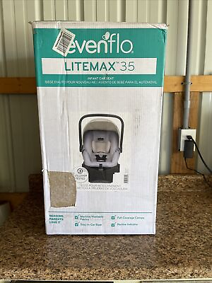 Evenflo LiteMax Weight 4 35lb Infant Car Seat River Stone Gray Exp. 4 19 28 New $129.99