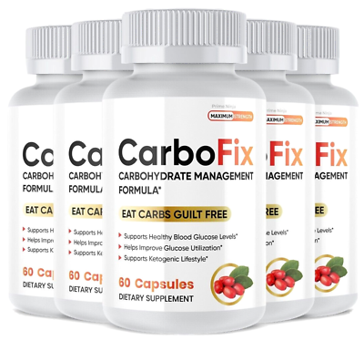 #ad 5 Pack CarboFix Carbohydrate Management by Gold Vida Maximum Strength $49.99