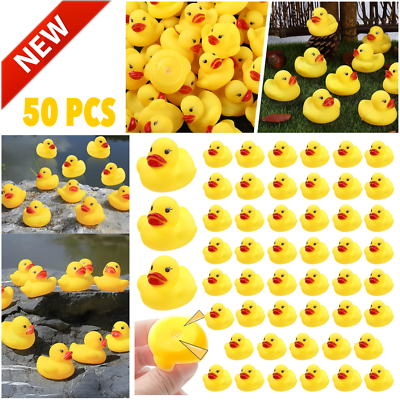 #ad 50 PCS Jeep Rubber Ducks in Bulk Assorted Duckies for Ducking Cruise Ducks Small $14.97
