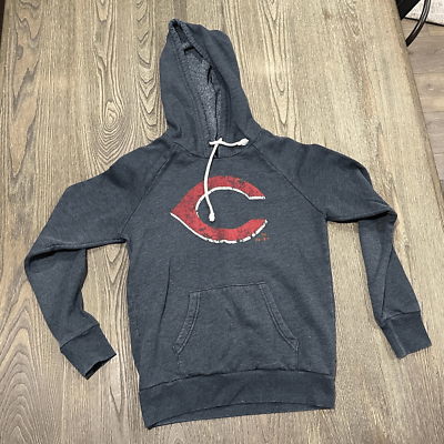#ad Kids Sweatshirt Hoodie Cincinnati Reds Baseball Team Fleece Pullover Gray Large $39.00