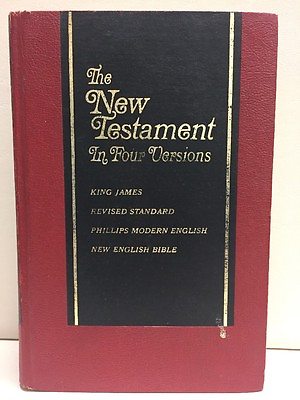 #ad The New Testament In Four Versions Hardcover 1970 Christianity Today $65.00