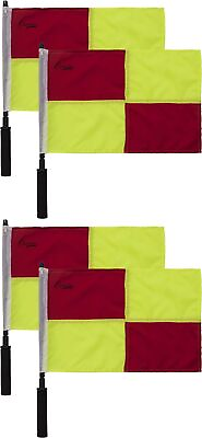 Champion Sports 2 Piece Pro Swivel Linesman#x27;s Flag Set Red Yellow 2 Pack $25.33