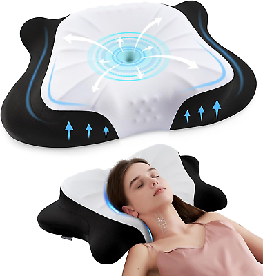 #ad Cervical Memory Foam Contour Pillows for Neck and Shoulder Pain Adjustable Supp $55.57