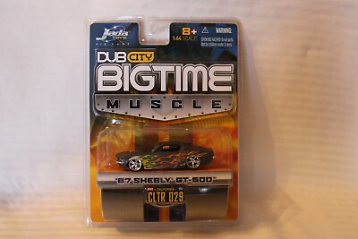 #ad 1 64 Scale Dub City Big Time Muscle 1967 Shelby GT 500 Gray Flames Die Cast $23.25