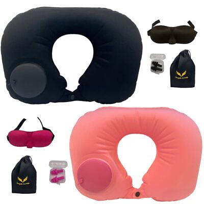 #ad 2 Inflatable Travel Pillow Inflatable Neck Pillow Inflatable Travel Pil... $34.71