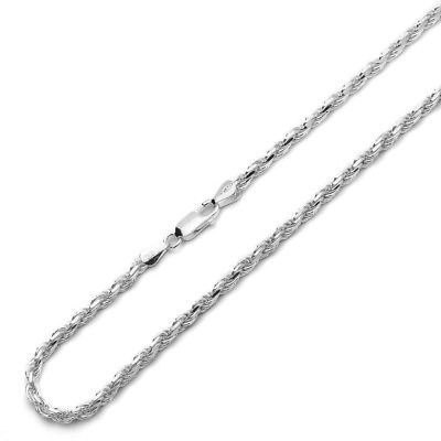 #ad Rope 100 5mm Italian Chain Sterling Silver 925 Necklaces Fine Jewelry 16quot; $94.57