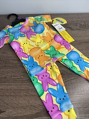 #ad #ad Peeps Easter Pajamas Size 12 Months NWT Bright Colors Unisex 2 Piece Set $8.99